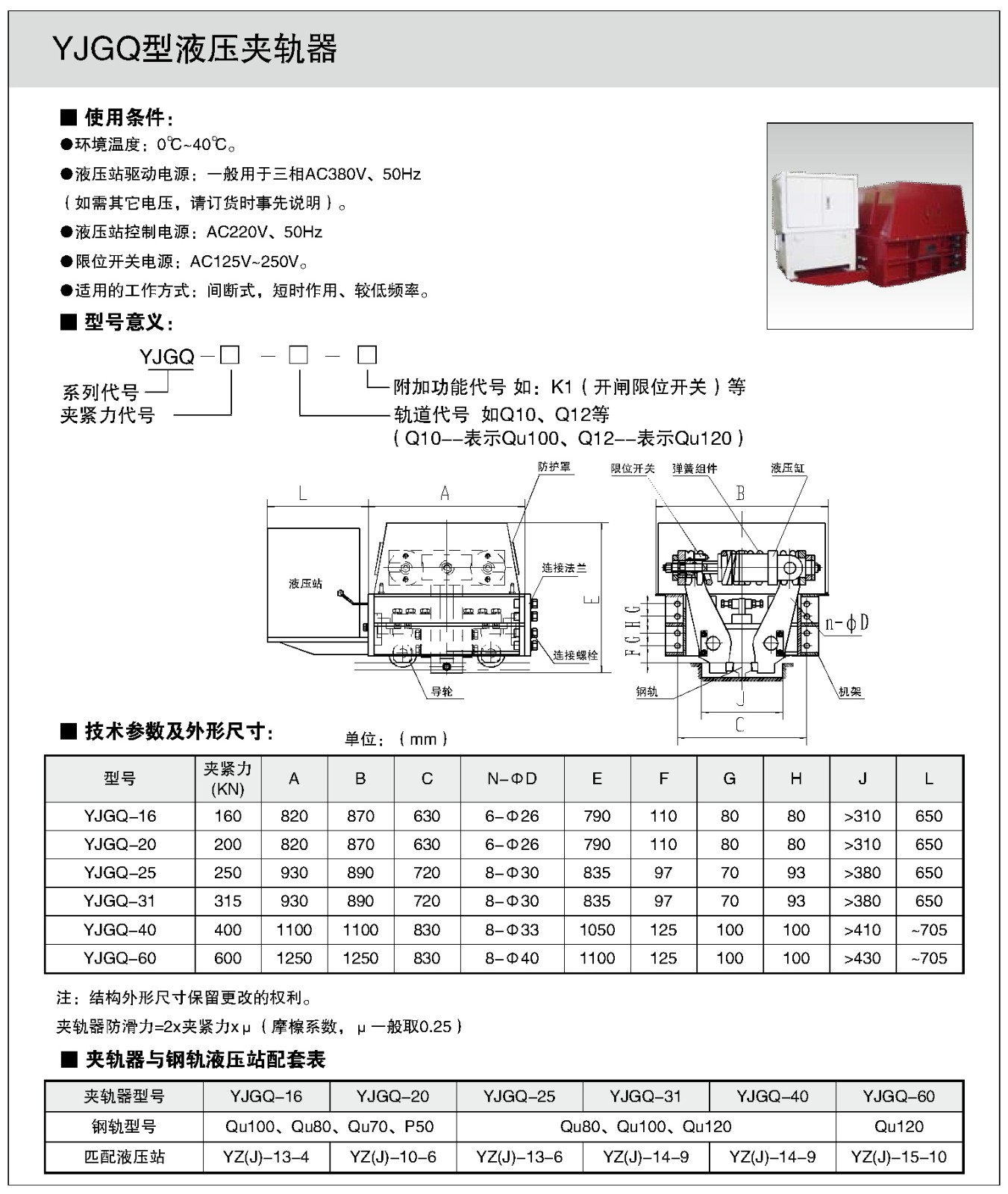 YJGQ型液压夹轨器2